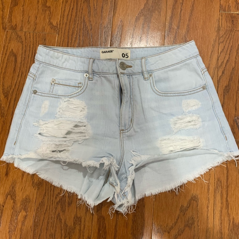 High waisted jean shorts